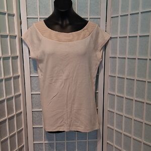 GAP Off-White Short Sleeve Women's Tee 6499